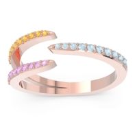 Petite Modern Open Pave Saggraha Ring