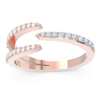 Petite Modern Open Pave Saggraha Ring