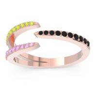 Petite Modern Open Pave Saggraha Ring