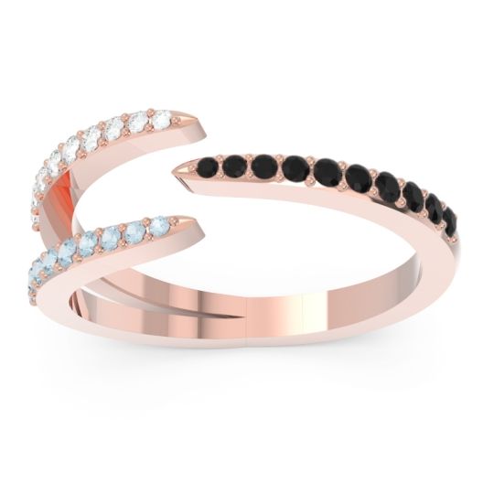 Petite Modern Open Pave Saggraha Ring