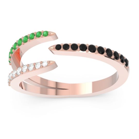 Petite Modern Open Pave Saggraha Ring