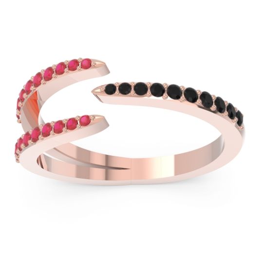 Petite Modern Open Pave Saggraha Ring