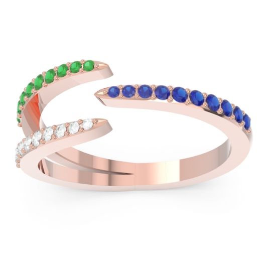 Petite Modern Open Pave Saggraha Ring