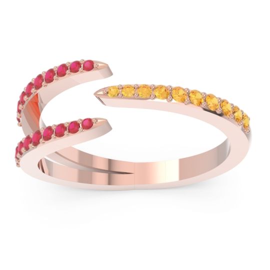 Petite Modern Open Pave Saggraha Ring