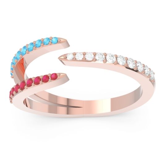 Petite Modern Open Pave Saggraha Ring