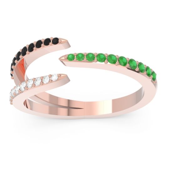 Petite Modern Open Pave Saggraha Ring