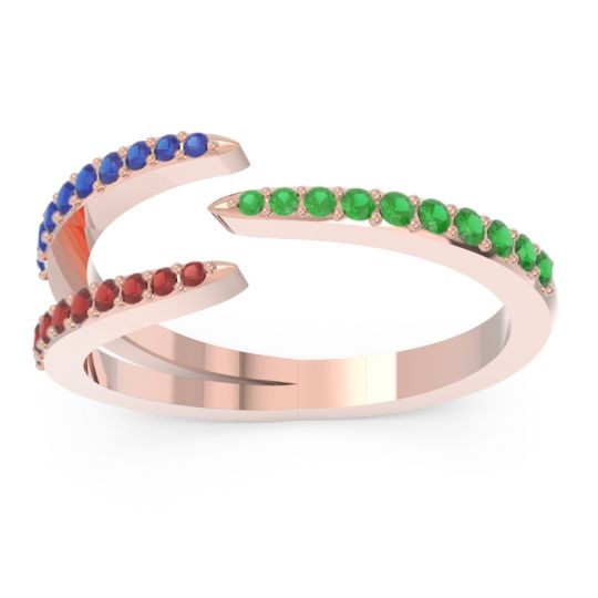 Petite Modern Open Pave Saggraha Ring