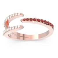 Petite Modern Open Pave Saggraha Ring