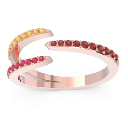 Petite Modern Open Pave Saggraha Ring