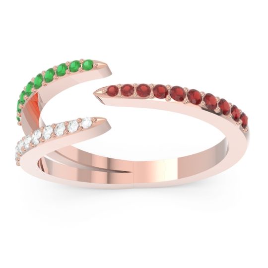Petite Modern Open Pave Saggraha Ring