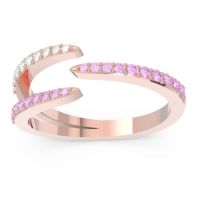 Petite Modern Open Pave Saggraha Ring