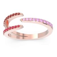 Petite Modern Open Pave Saggraha Ring