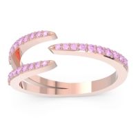 Petite Modern Open Pave Saggraha Ring