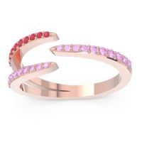 Petite Modern Open Pave Saggraha Ring