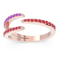 Petite Modern Open Pave Saggraha Ring