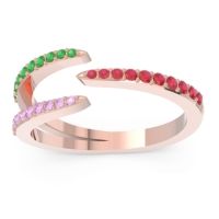 Petite Modern Open Pave Saggraha Ring