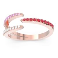 Petite Modern Open Pave Saggraha Ring