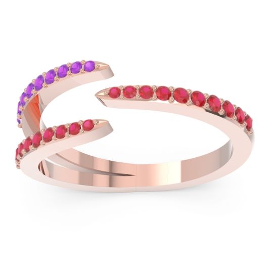 Petite Modern Open Pave Saggraha Ring