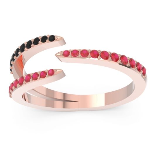 Petite Modern Open Pave Saggraha Ring
