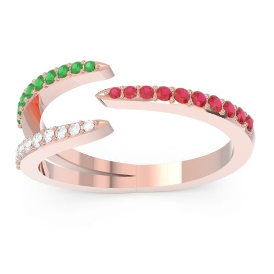 Petite Modern Open Pave Saggraha Ring