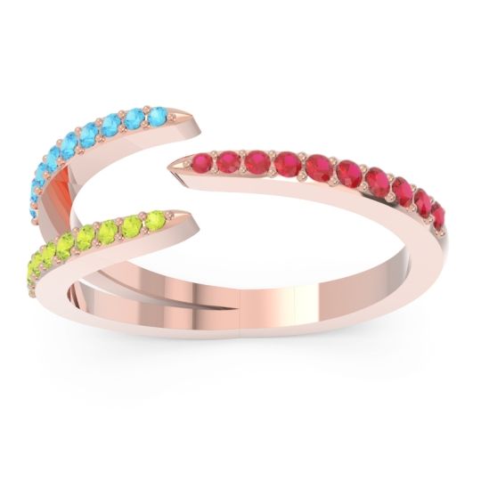 Petite Modern Open Pave Saggraha Ring