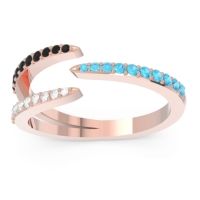 Petite Modern Open Pave Saggraha Ring