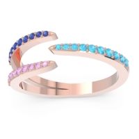 Petite Modern Open Pave Saggraha Ring