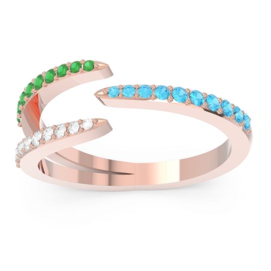 Petite Modern Open Pave Saggraha Ring