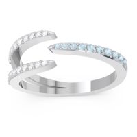 Petite Modern Open Pave Saggraha Ring