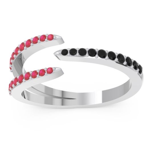 Petite Modern Open Pave Saggraha Ring