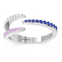 Petite Modern Open Pave Saggraha Ring