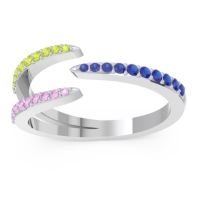 Petite Modern Open Pave Saggraha Ring