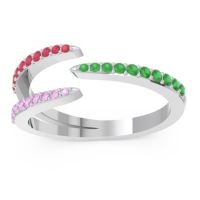 Petite Modern Open Pave Saggraha Ring