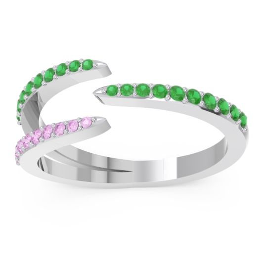 Petite Modern Open Pave Saggraha Ring