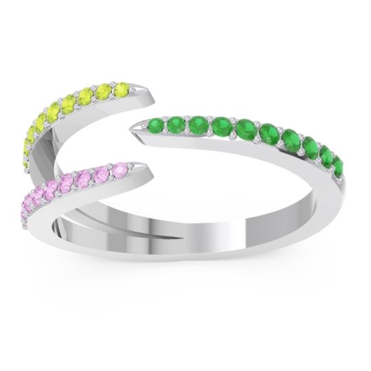 Petite Modern Open Pave Saggraha Ring