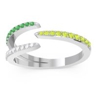 Petite Modern Open Pave Saggraha Ring