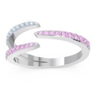 Petite Modern Open Pave Saggraha Ring