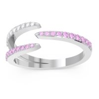 Petite Modern Open Pave Saggraha Ring