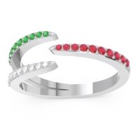 Petite Modern Open Pave Saggraha Ring