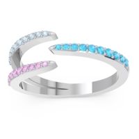 Petite Modern Open Pave Saggraha Ring