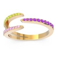 Petite Modern Open Pave Saggraha Ring