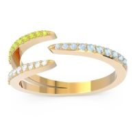 Petite Modern Open Pave Saggraha Ring