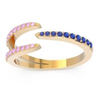 Petite Modern Open Pave Saggraha Ring