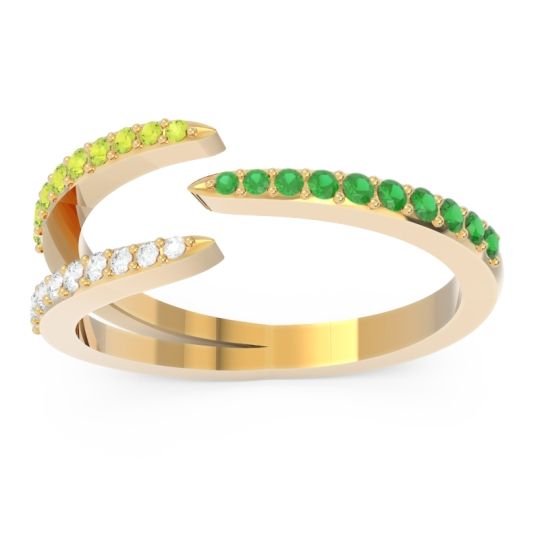 Petite Modern Open Pave Saggraha Ring