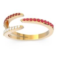 Petite Modern Open Pave Saggraha Ring