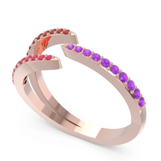 Petite Modern Open Pave Saggraha Ring