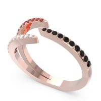 Petite Modern Open Pave Saggraha Ring