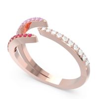 Petite Modern Open Pave Saggraha Ring