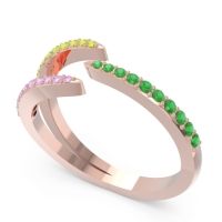 Petite Modern Open Pave Saggraha Ring