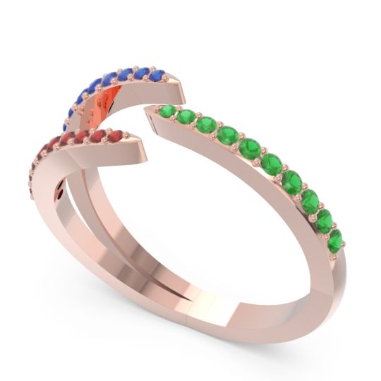 Petite Modern Open Pave Saggraha Ring